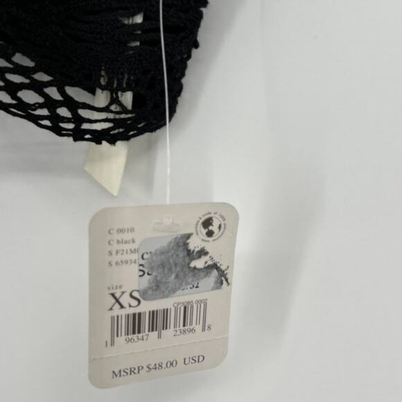 Free People Intimately Black Mariana Cotton Bralette Sz XS NWT - Picture 7 of 14